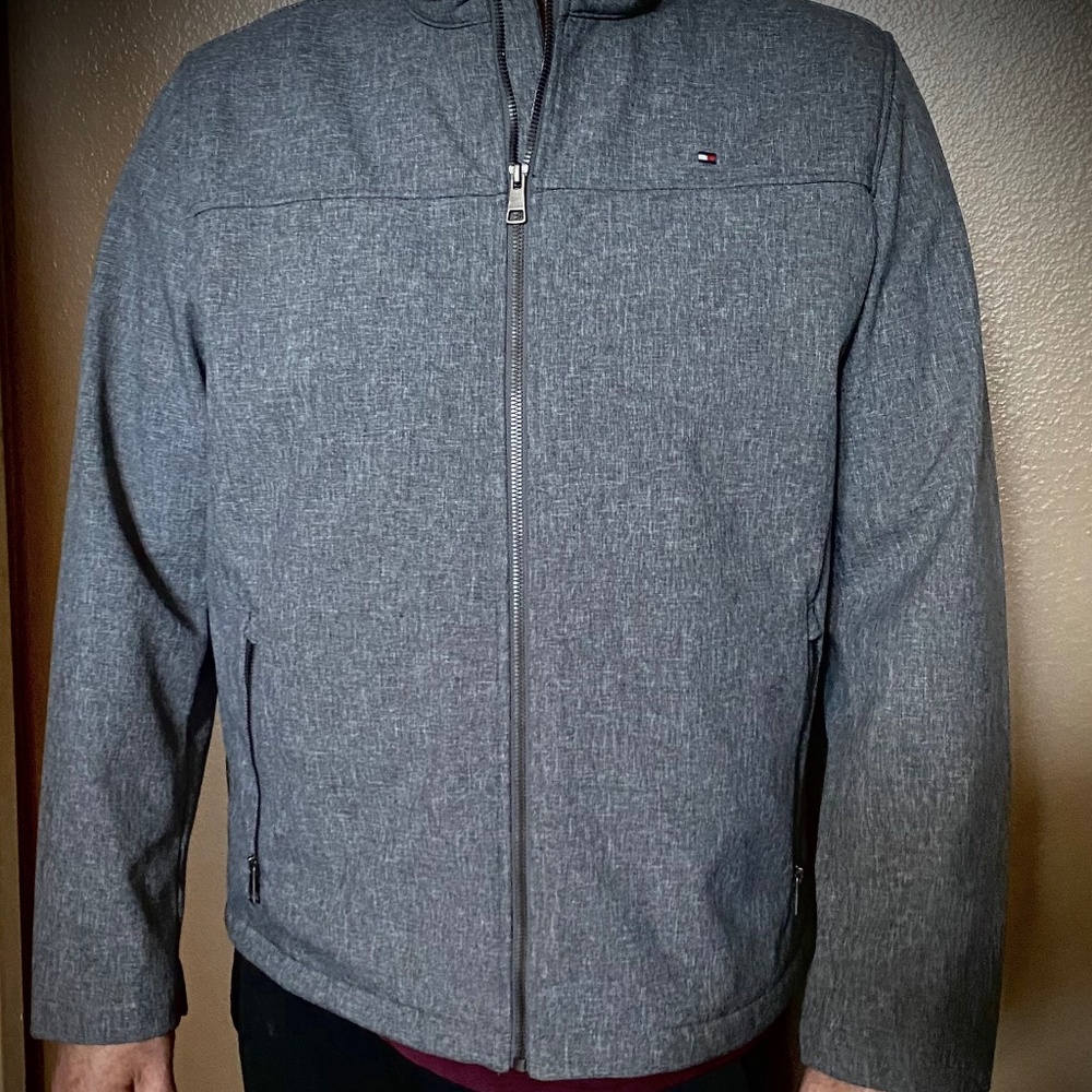 Men’s Grey Tommy Hilfiger Water Resistant Jacket
